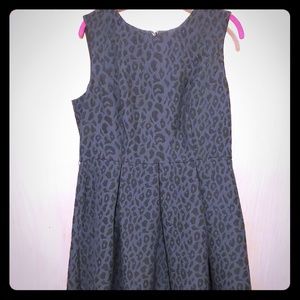 Grey/Black Leopard Print Dress